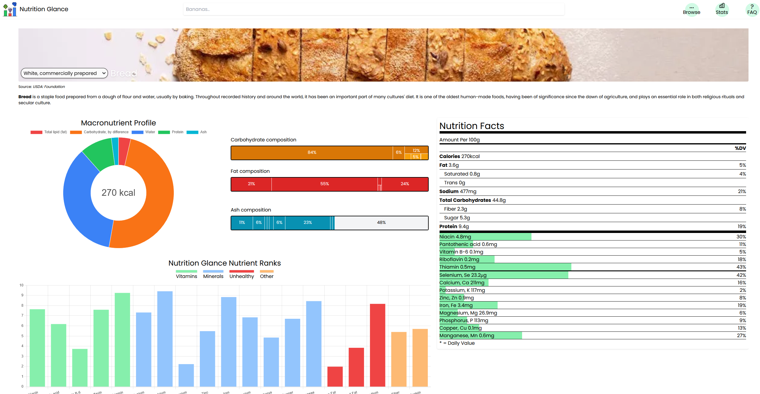 NutritionGlance screenshot